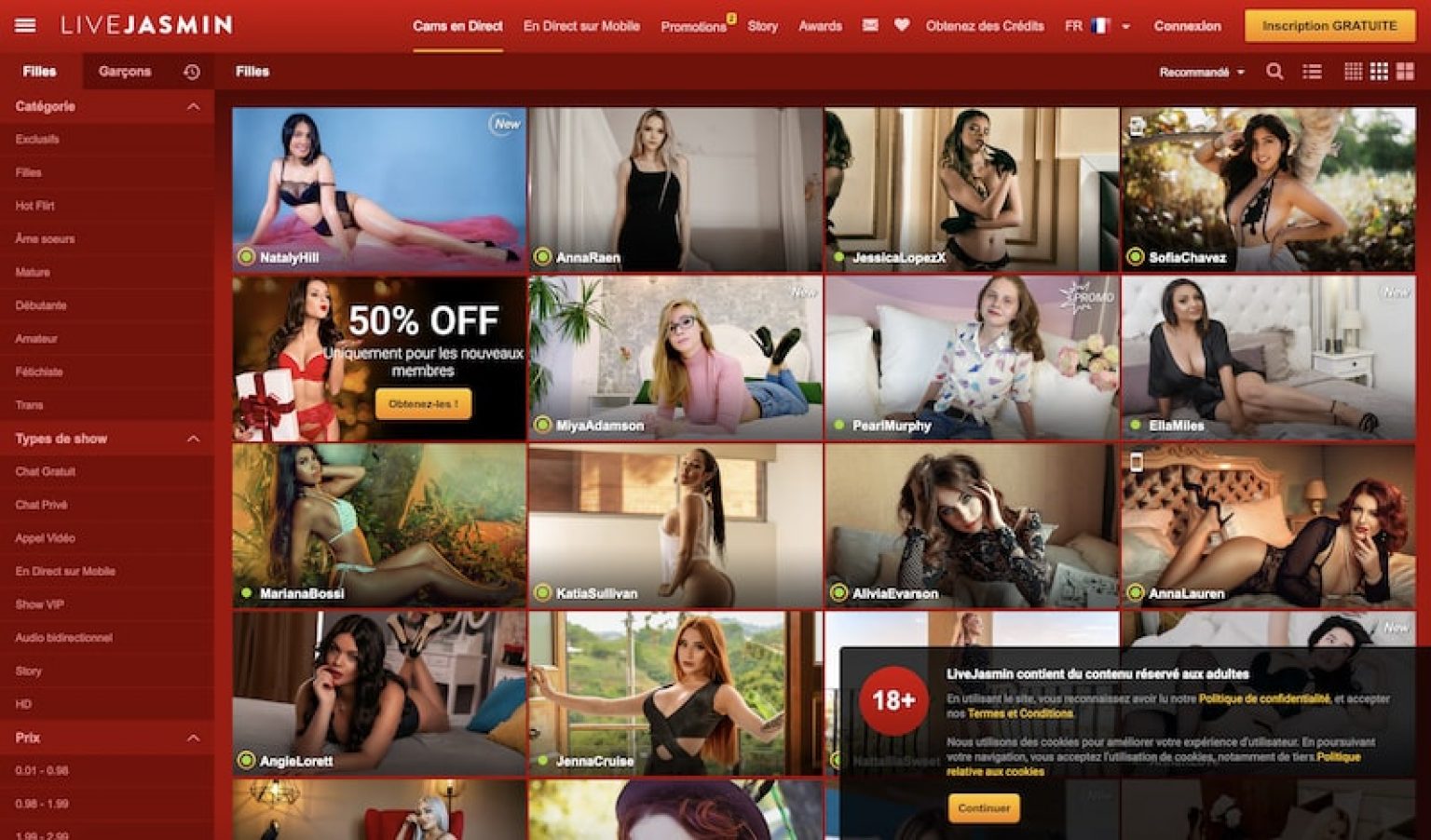 Comparatif des sites de live cam sexe et de webcam porno livejasmin